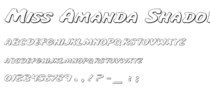 Miss Amanda Shadow ItalExp font
